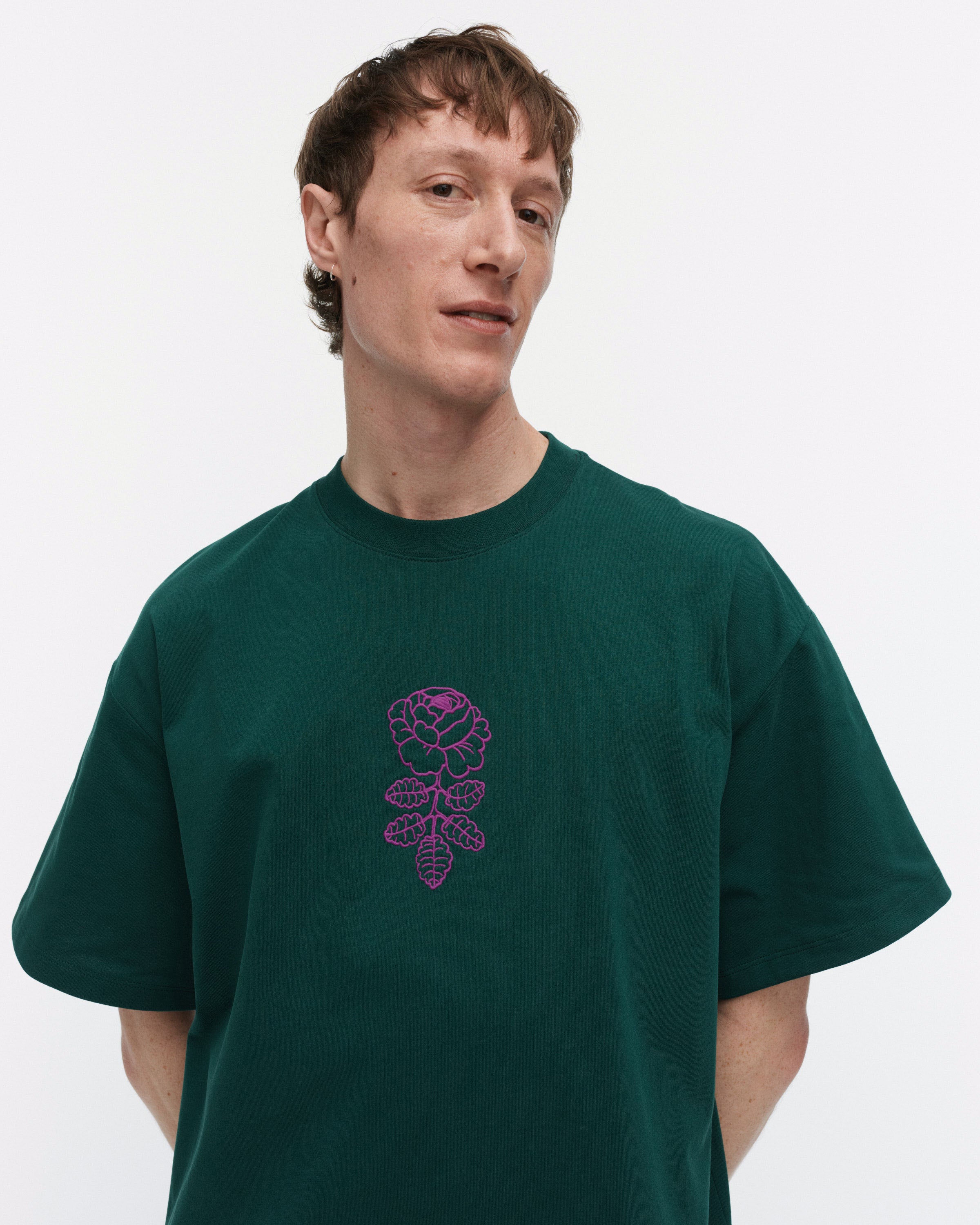 Kioski Linjat Vihkiruusu Placement Short Sleeve Top 73cm