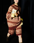 IZUMI KATO Fair Isle Spazzolato Shorts