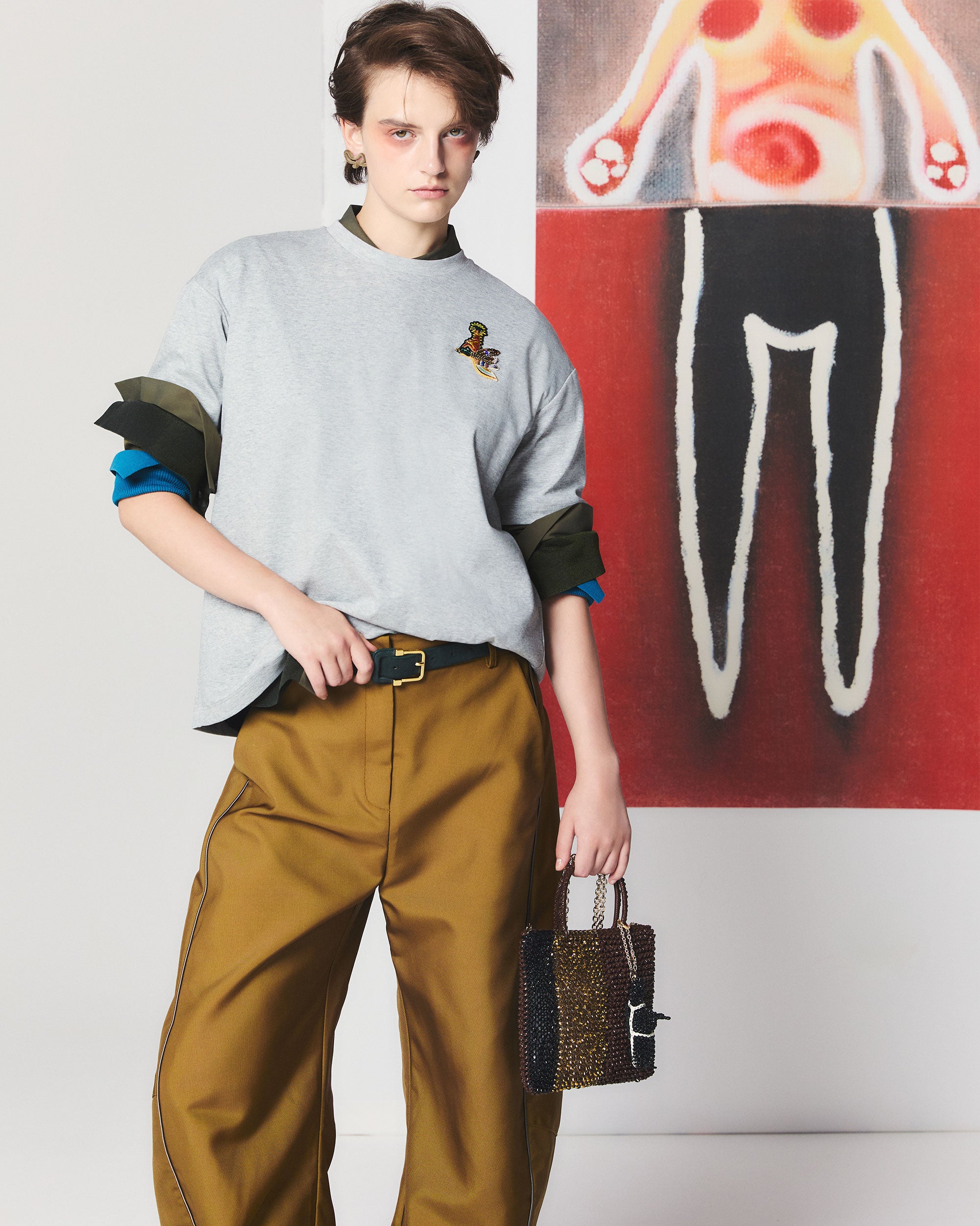 Texture Nylon Pants