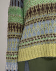 BOUSSOLE Fair Isle Jq Multi Color Long Sleeve Top