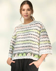 BOUSSOLE Knit Tweed Light Long Sleeve Pullover