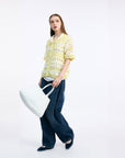 BOUSSOLE Crochet Short Sleeve Cardigan