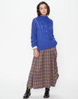 Check 2 Way Folded Waist Skirt