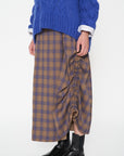 Check 2 Way Folded Waist Skirt