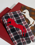 CITRUS Bouckle Horse On Tartan Checks Scarf