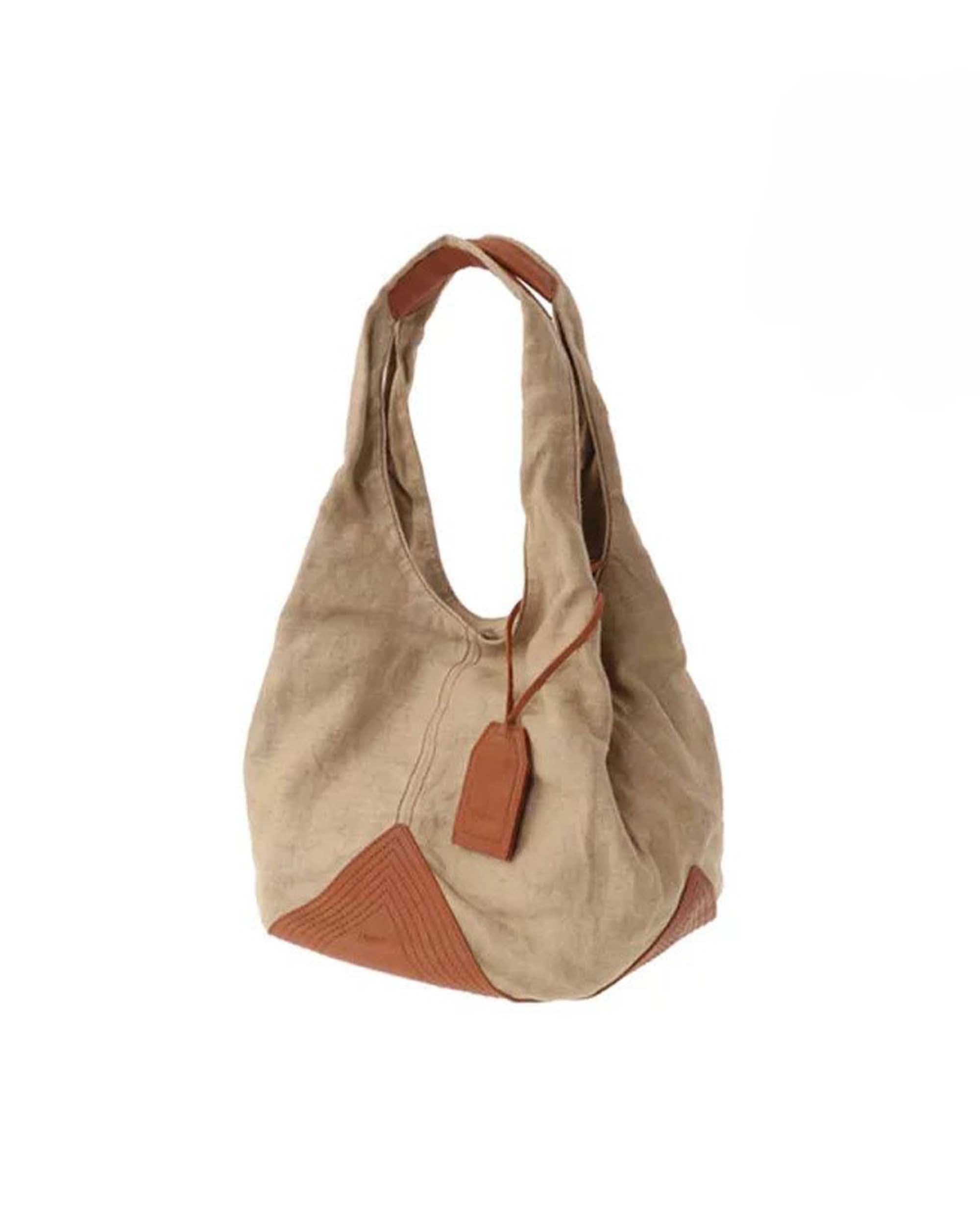 GENTEN French Linen Hobo Shoulder Bag