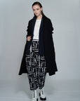 Abstract Floral And Geometric Print Baggy Pant