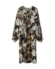 MIHOKO SAITO Volume Sleeves Forest Owl Dress