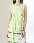 MIHOKO SAITO Double Flare Sheer Jersey Stretch Top