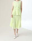 MIHOKO SAITO Double Flare Sheer Jersey Stretch Skirt