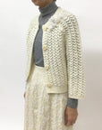 MIHOKO SAITO Herringbone Sled Cardigan