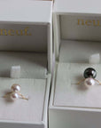 NEUF Akoya Double Pearl Vertical Ring