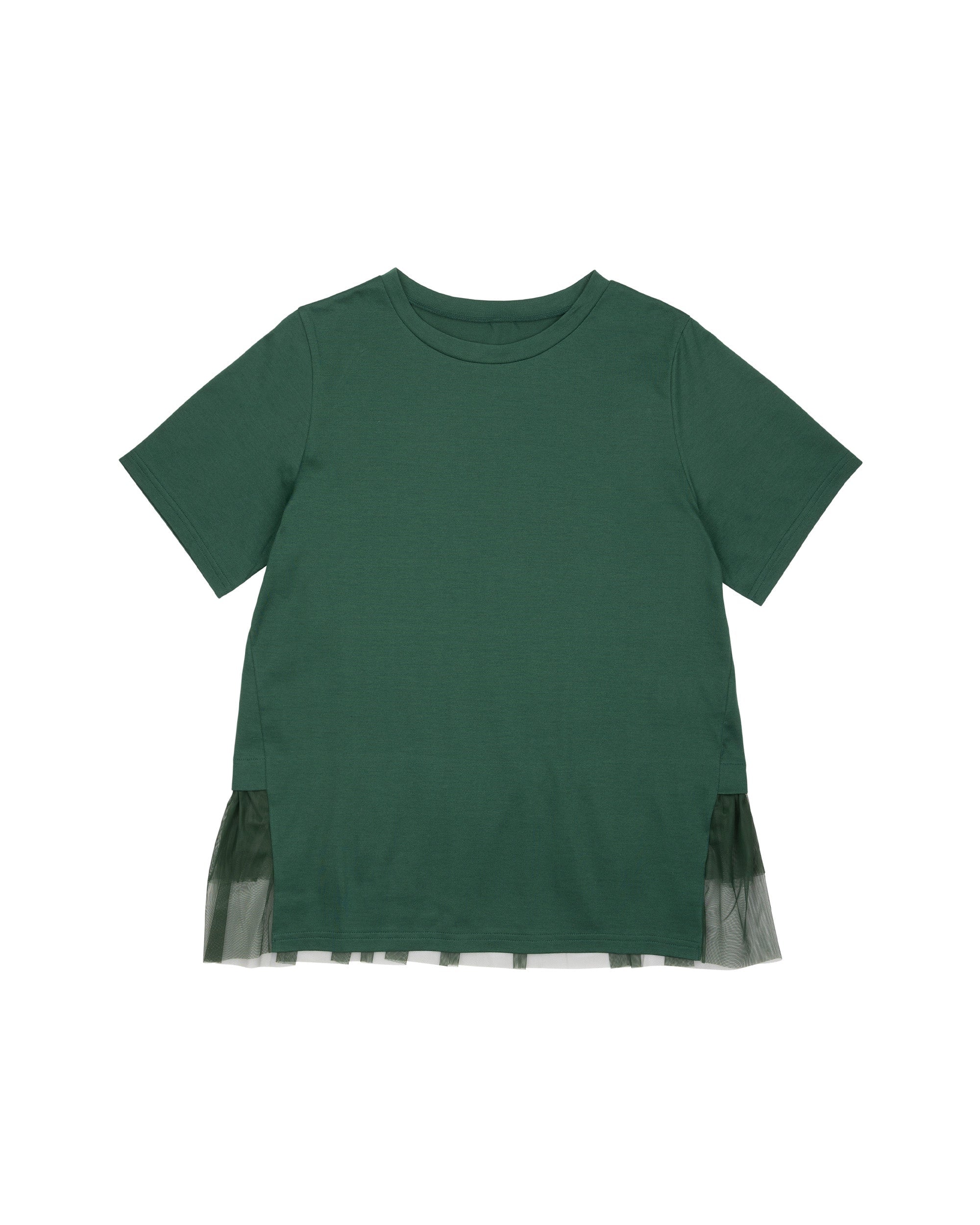 NORAH SUE Back Tulle Jersey Top