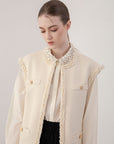 NORAH SUE Cotton Silk Frills Blouse