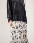 NORAH SUE Cotton Silk Embroidery Blouse