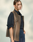 NORAH SUE Nappa Flare Gilet