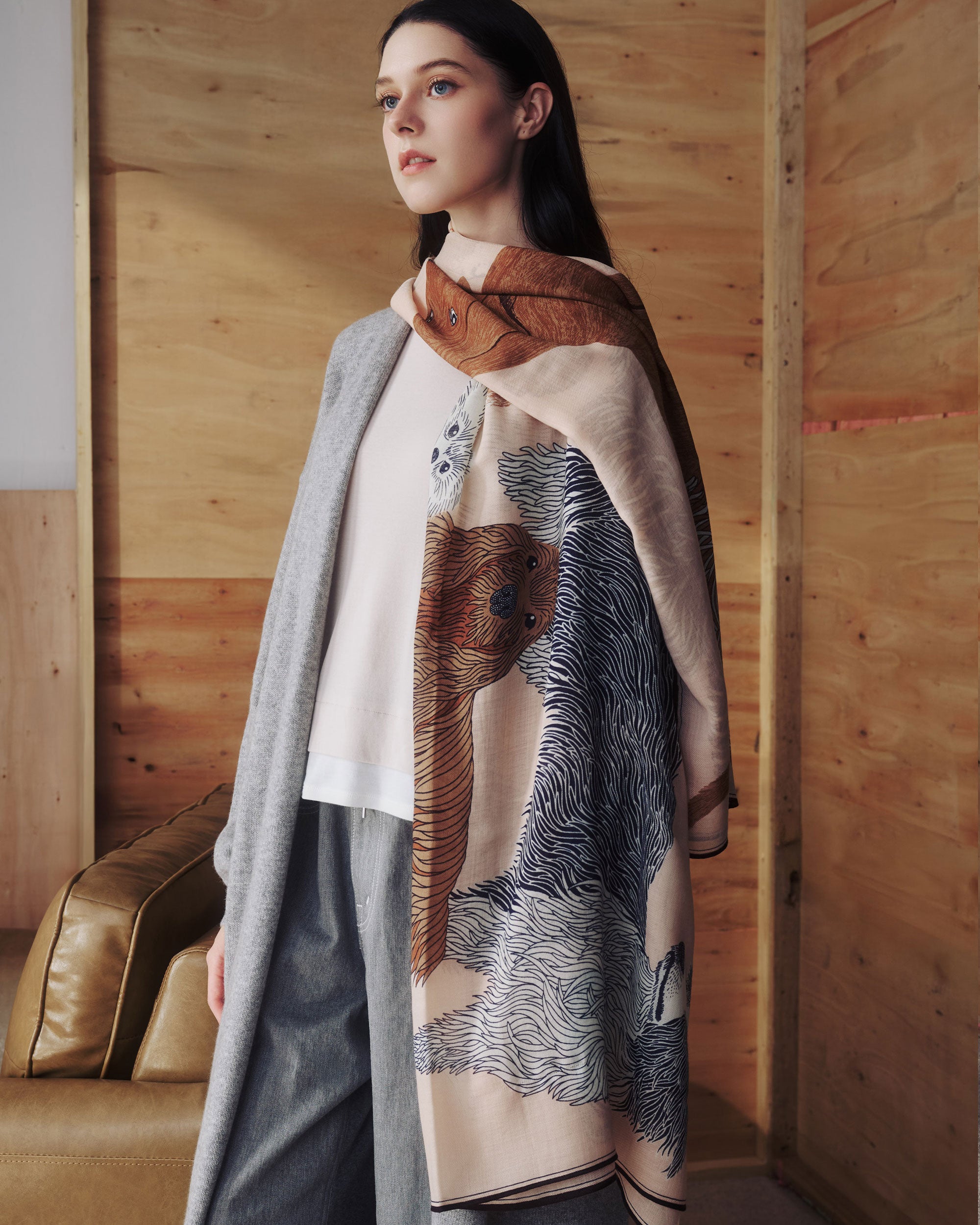 NORAH SUE 100% Cashmere Long Cardigan