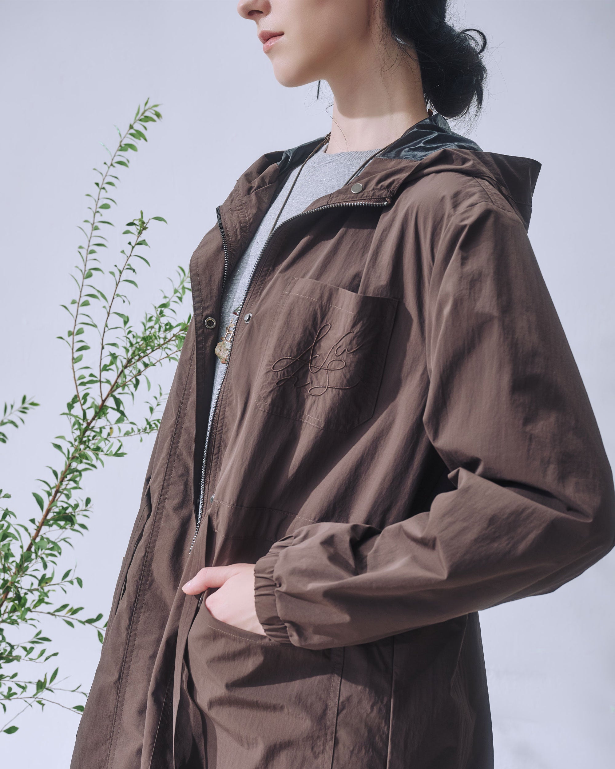 NORAH SUE Water Repellent Travel Coat
