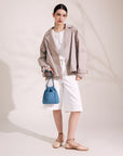 NORAH SUE Embroidery Short Trench Jacket