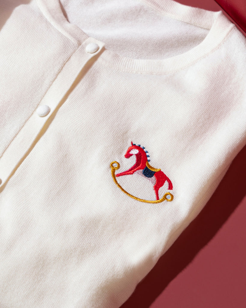 NORAH SUE Rocking Horse Cardigan