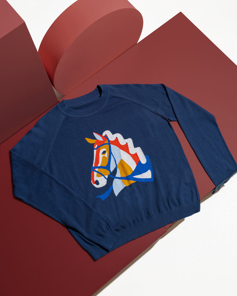 NORAH SUE Horsehead Sweater