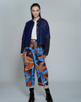 Abstract Floral And Geometric Print Baggy Pant 2