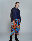 Abstract Floral And Geometric Print Baggy Pant 2