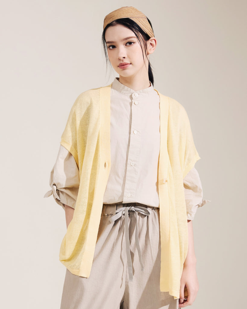 NORAH SUE Pure Linen Gilet