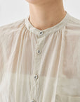 PAS DE CALAIS Botanical Dye Blouse With Front Pocket