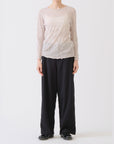 PAS DE CALAIS Wool Gauze Crinkle Jersey Pullover