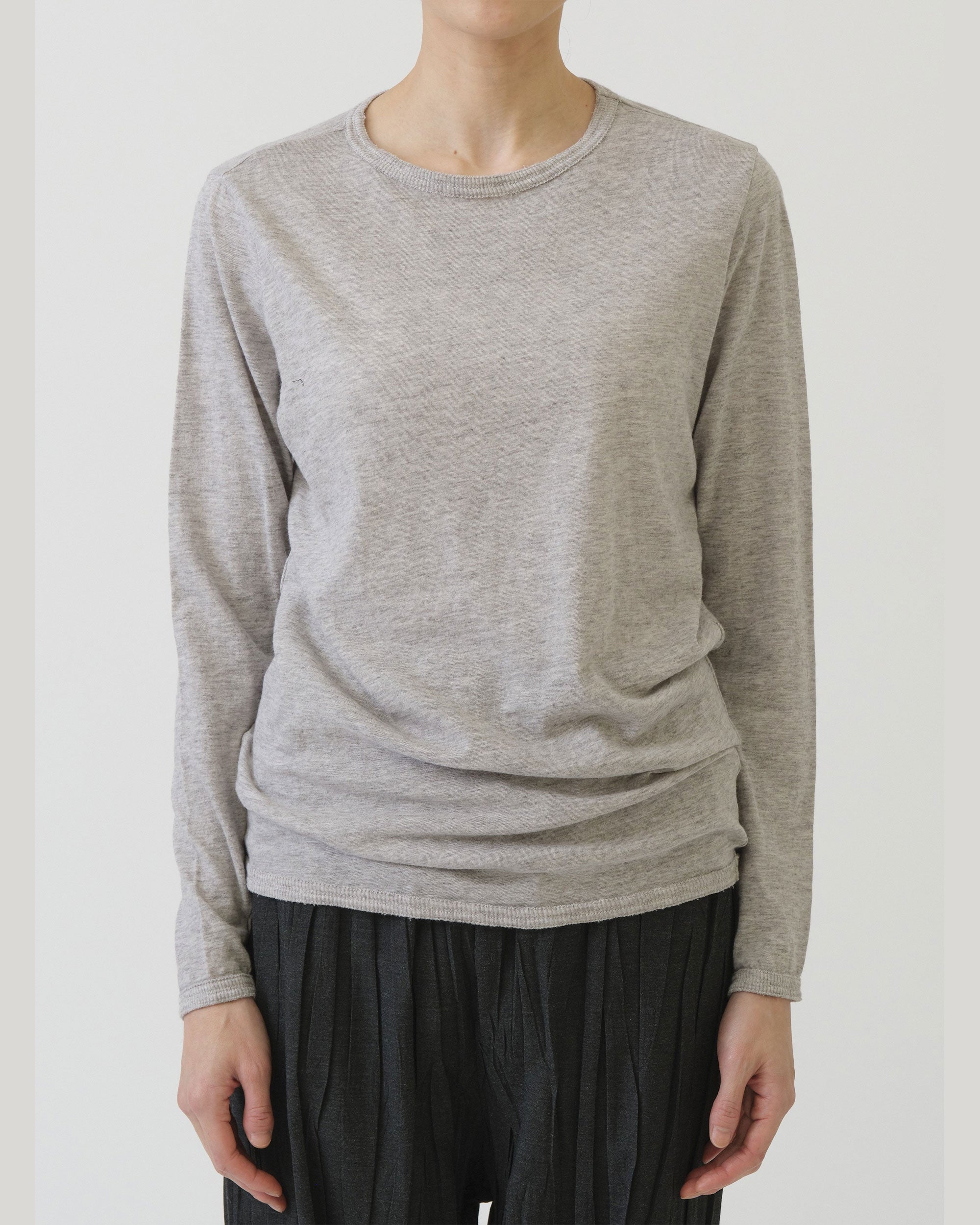 PAS DE CALAIS Gauze Jersey Mix Crewneck Pullover
