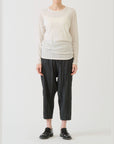 PAS DE CALAIS Gauze Jersey Mix Crewneck Pullover