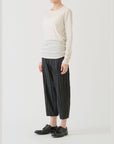 PAS DE CALAIS Gauze Jersey Mix Crewneck Pullover