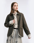 PAS DE CALAIS Eco Wool Herringbone Short Jacket