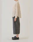 PAS DE CALAIS Plain Shirring Brushed Blouse