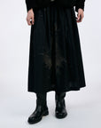 PAS DE CALAIS Cotton Checkered Gathered Skirt