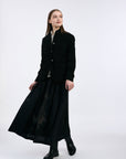 PAS DE CALAIS Cotton Checkered Gathered Skirt