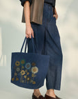 SOPHIE DIGARD Wool Sun Flower Garden Cluth Bags