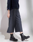 Eco Leather Buckle Stripe Culotte