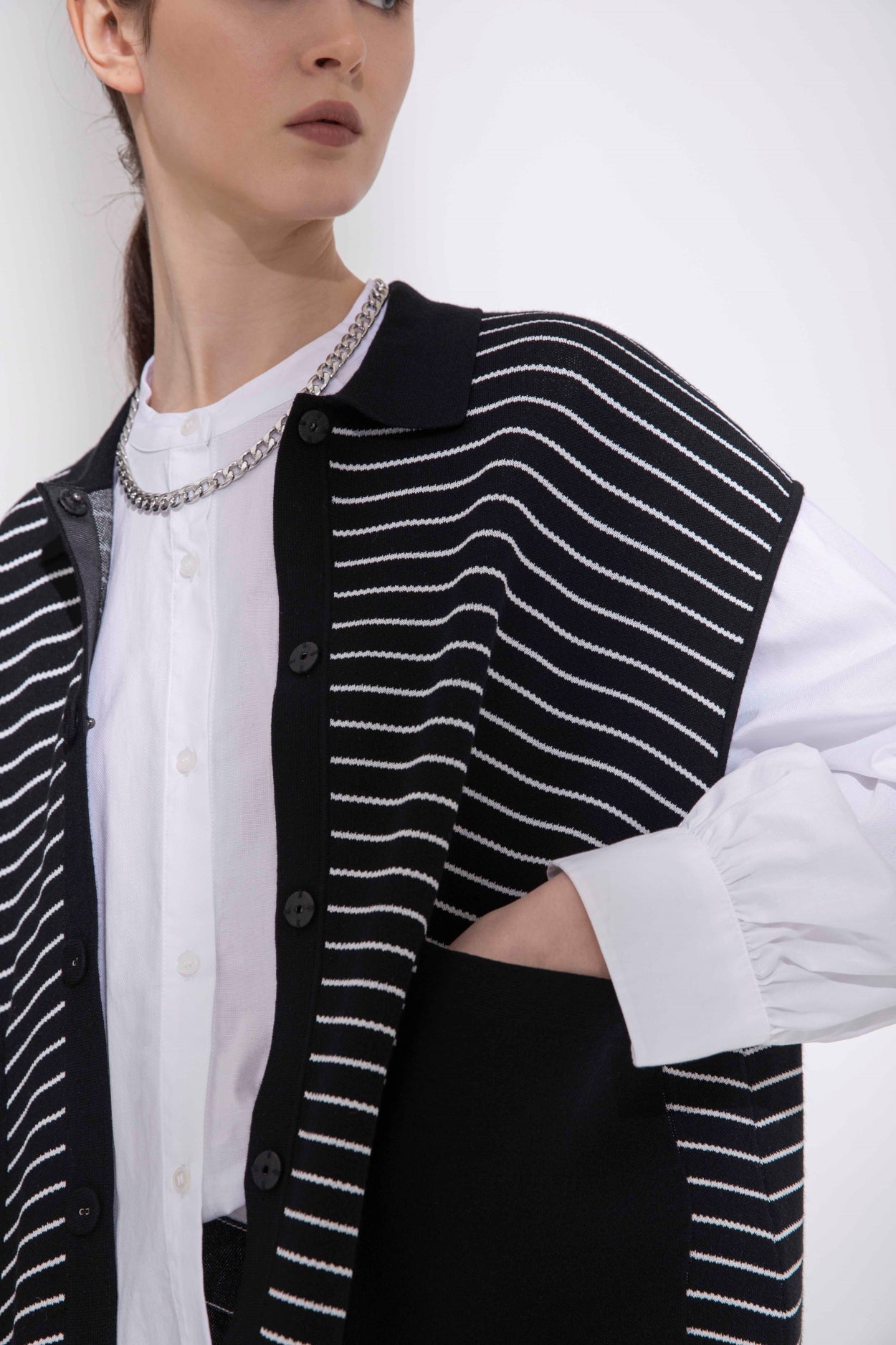 Athena Border Boxy Vest