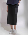 Air Compact Jean Like Pocket Pencil Skirt