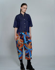 Abstract Floral And Geometric Print Baggy Pant 2