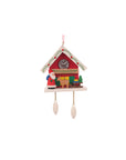 ULBRICHT Cuckoo Clock Red With Santa Ornament