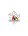 ULBRICHT Snowflake Santa Claus With Reindeer Ornament