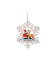 ULBRICHT Snowflake Santa Claus With Reindeer Ornament