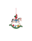 ULBRICHT Santa On Rocking Horse Ornament