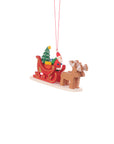 ULBRICHT Santa Claus In Reindeer Sled Ornament