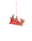 ULBRICHT Santa Claus In Reindeer Sled Ornament