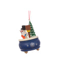 ULBRICHT Music Box Blue With Snowman Ornament