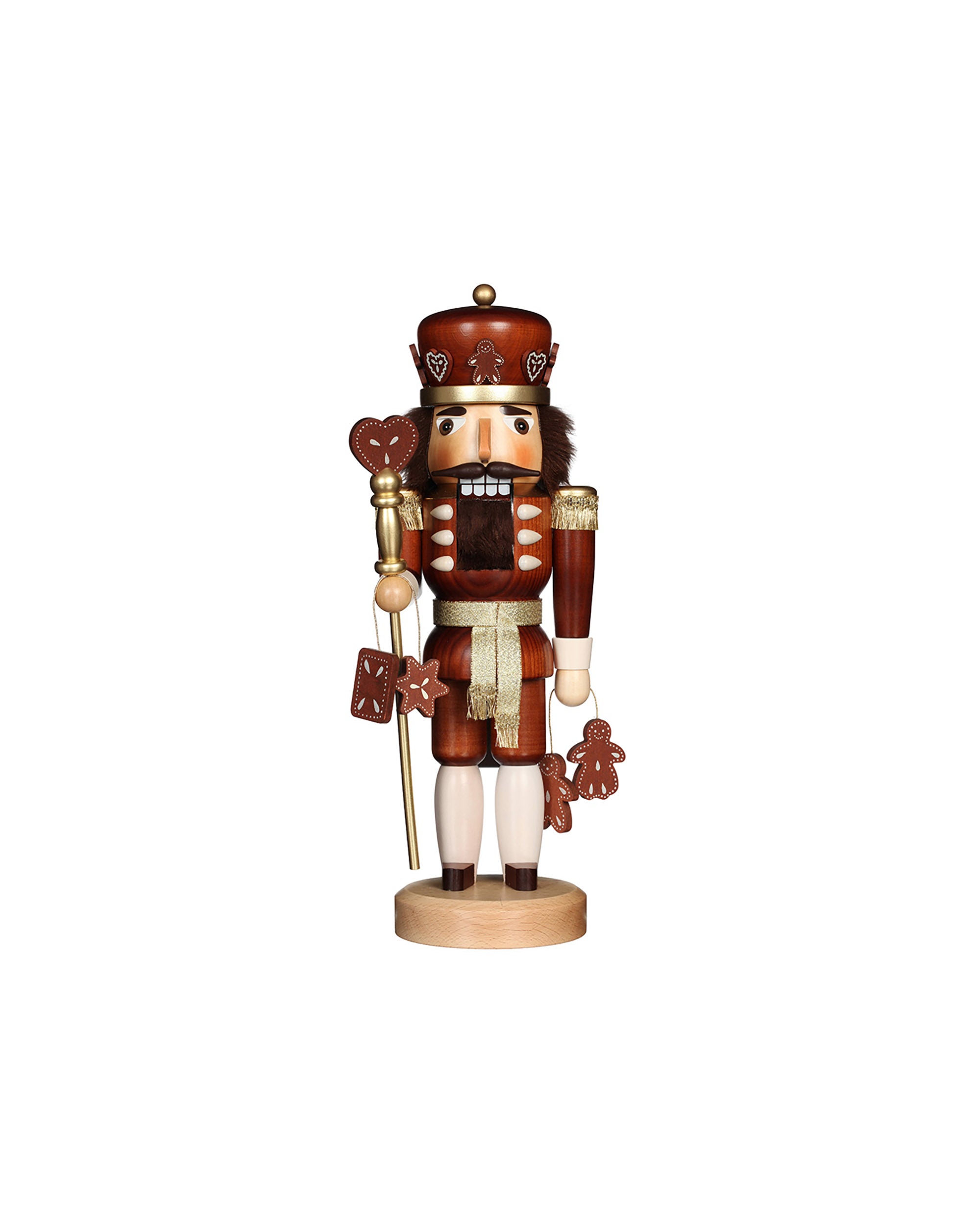 ULBRICHT NC Gingerbread King Natural Ornament